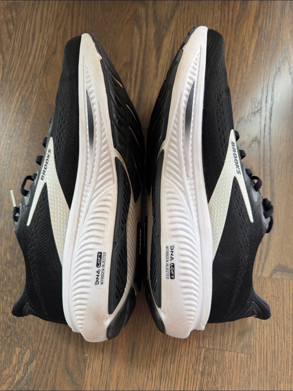 Brooks Ghost 17 sneakers mens size 10 black and white running shoes - Picture 8 of 12